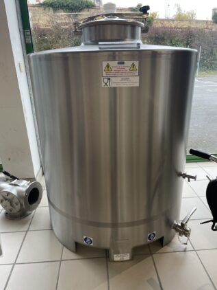 CUVE CYLINDRIQUE PALETTISABLE INOX 10HL