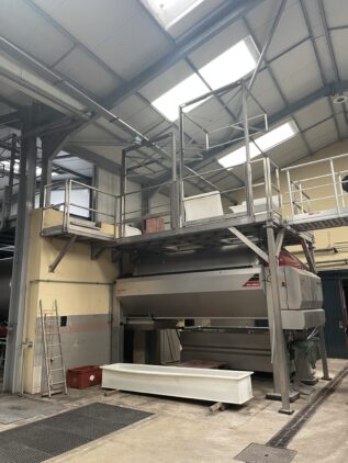 Passerelle inox avec barrières écluses